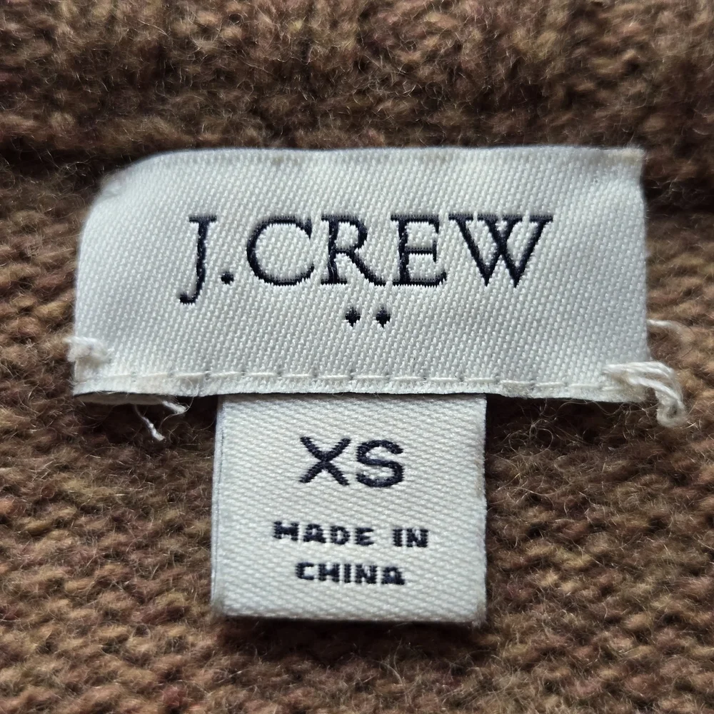 J.Crew Factory‎ Tan Cable Knit Sweater Women’s XS Classic Neutral Fall Winter